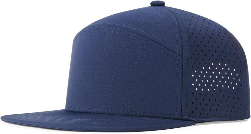 FEINION Men Flat Brim Adjustable Performance Hat Snapback Laser Perforated Baseball Cap - Image 1